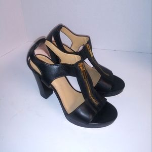 Michael Kors Berkley Leather Platform Sandal Black Women's US sizes 6M